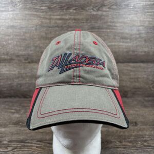 Talladega Superspeedway Hat Cap Strap Back Men's One Size Gray Red NASCAR Racing